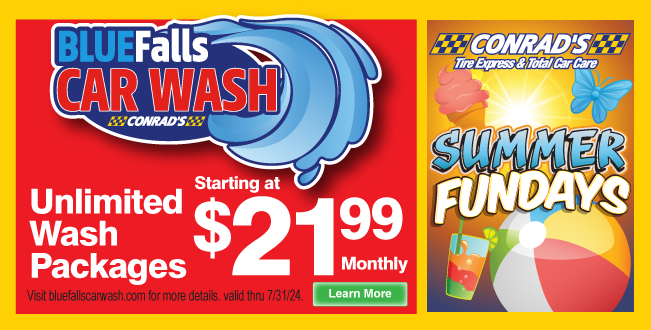 Blue Falls Car Wash Unlimited Wash Packages starting at $21.99