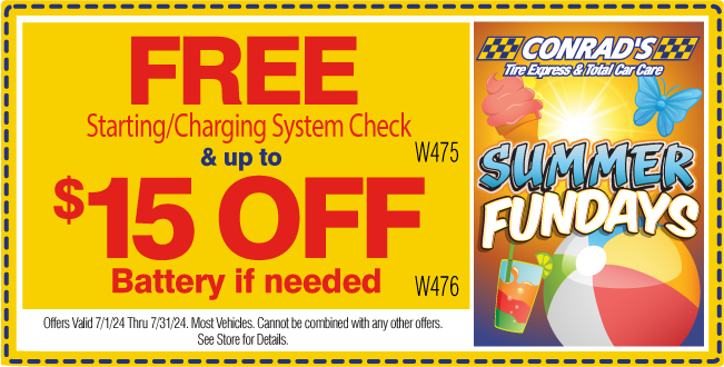 FREE Battery Inspection & up to $15 Off on Select Batteries