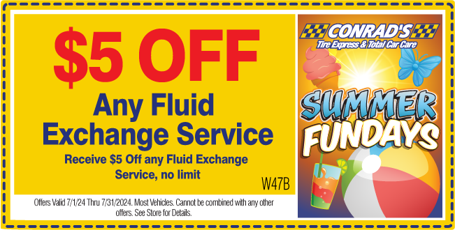 $5 Off any Fluid Exchange Service (no limit)