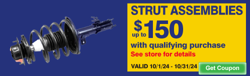 Up to $150 rebate with the installation of four qualifying strut assemblies