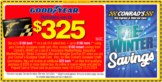 Goodyear Rebates Up To $325