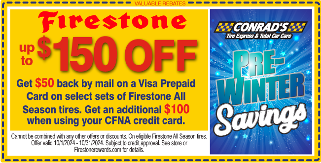 Firestone All Season tires - Get up to $150 Off