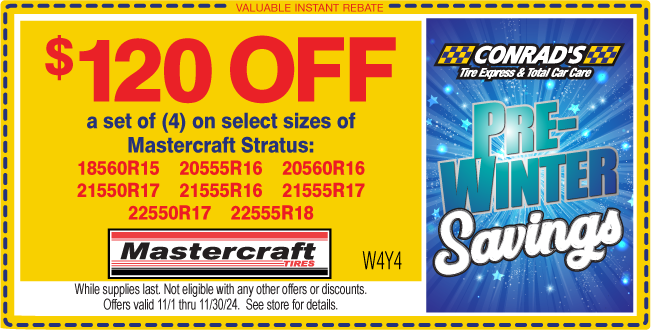 Instant Rebate of $120 on Mastercraft Stratus Select Sizes