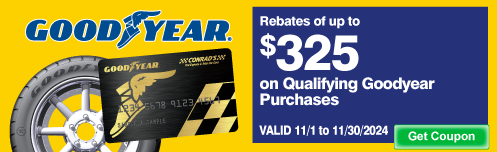 Goodyear Rebates Up To $325