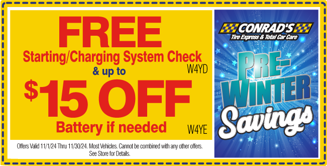 FREE Battery Inspection & up to $15 Off on Select Batteries