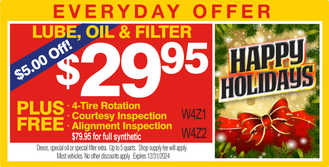 Lube, Oil & Filter Every day offer $29.95 with $5 Off