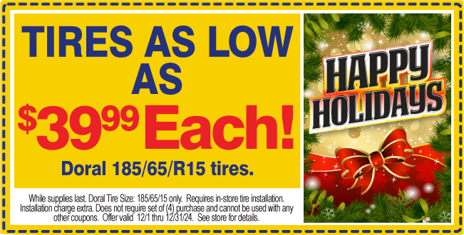 Tires as low as $39.99 Each!