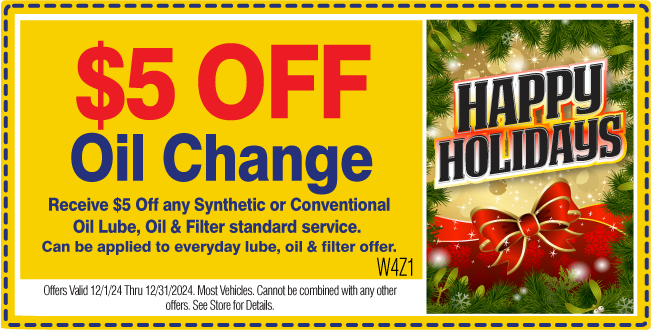 $5 Off any Oil Change (Synthetic or Conventional Oil)