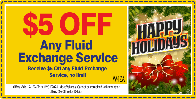 $5 Off any Fluid Exchange Service (no limit)