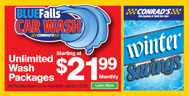 Blue Falls Car Wash Unlimited Wash Packages starting at $21.99