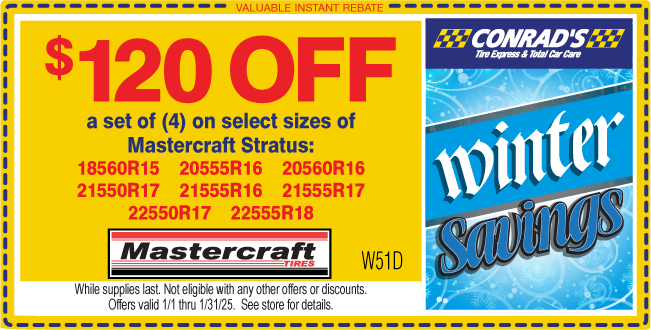 Instant Rebate of $120 on Mastercraft Stratus Select Sizes