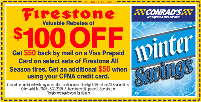 Firestone All Season tires - Get up to $100 Off