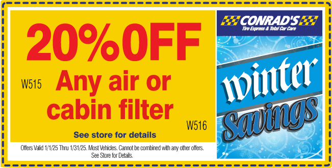 20% OFF ANY AIR OR CABIN FILTER