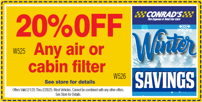 20% OFF ANY AIR OR CABIN FILTER