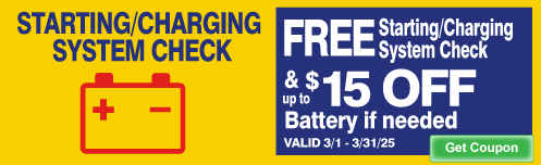 FREE Battery Inspection & up to $15 Off on Select Batteries