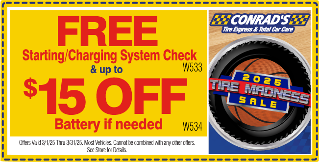 FREE Battery Inspection & up to $15 Off on Select Batteries