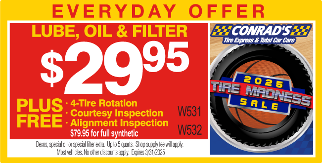 Lube, Oil & Filter Every day offer $29.95